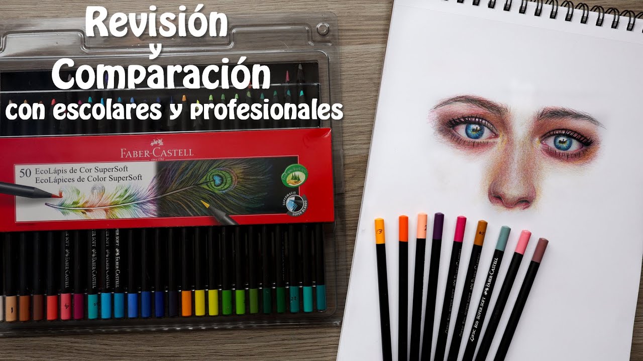 lapices de colores escolares vs profesionales ecolapices y polychromos  faber castell 